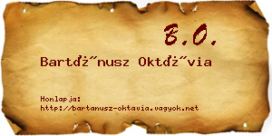 Bartánusz Oktávia névjegykártya